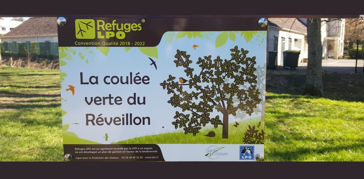 Panneau du Refuge collectivité du Réveillon © LPO